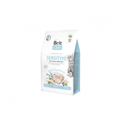 BRIT CARE GRAIN-FREE bezzbożowa, hypoalergiczna formuła dla dorosłych kotów OWADY i ŚWIEŻY ŚLEDŹ 0.4KG